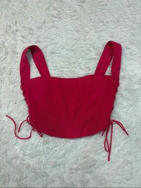Edit by nine pink corset top